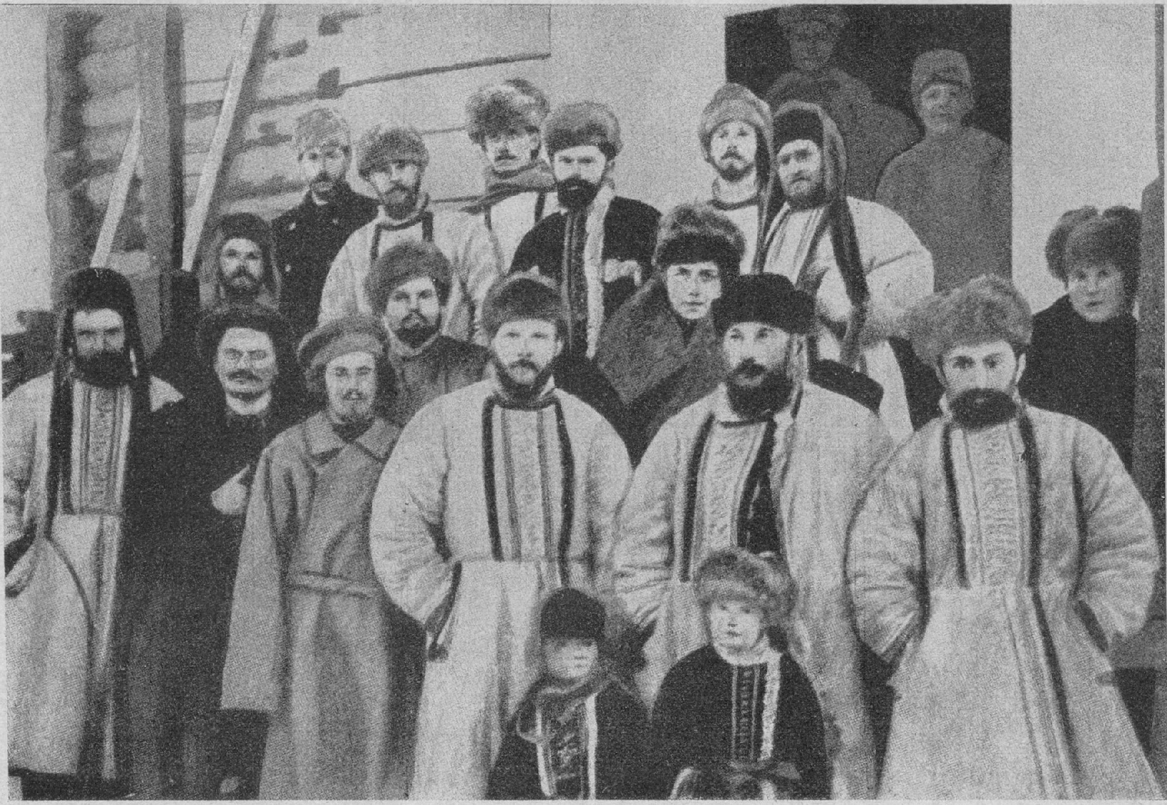 Odsouzeni �lenov� Sov�tu d�lnick�ch z�stupc� na cest� do sibi�sk�ho vyhnanstv�