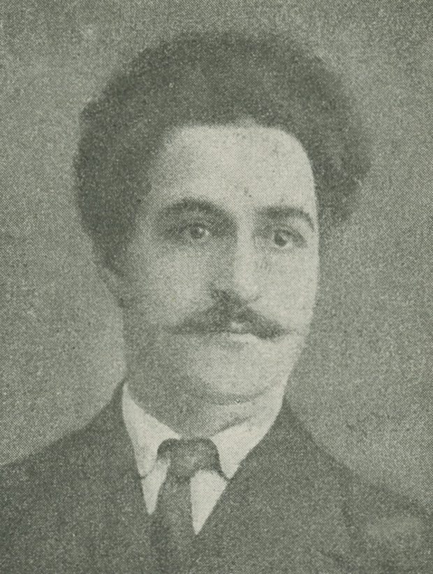 Illustrated portrait of Sergo Orjonikidze