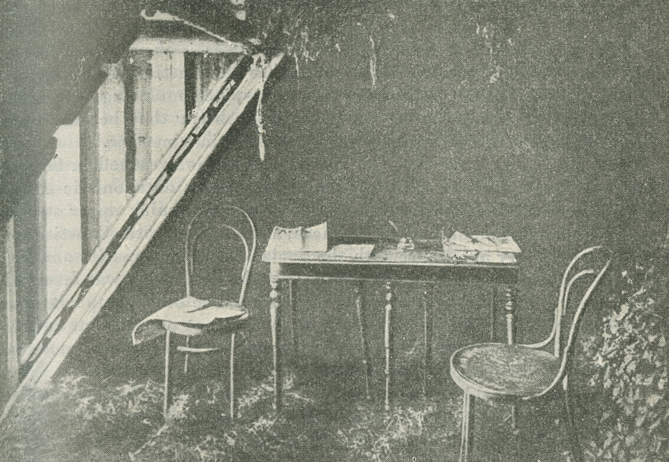 Photograph of barn loft in which V. I. Lenin lived in hiding